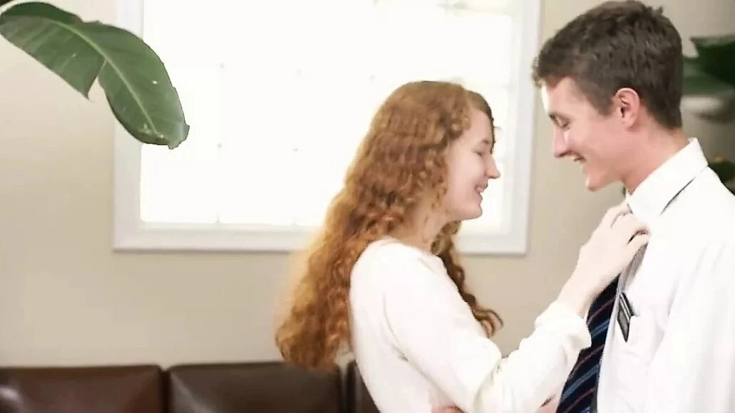 Mormon teen gets creampie